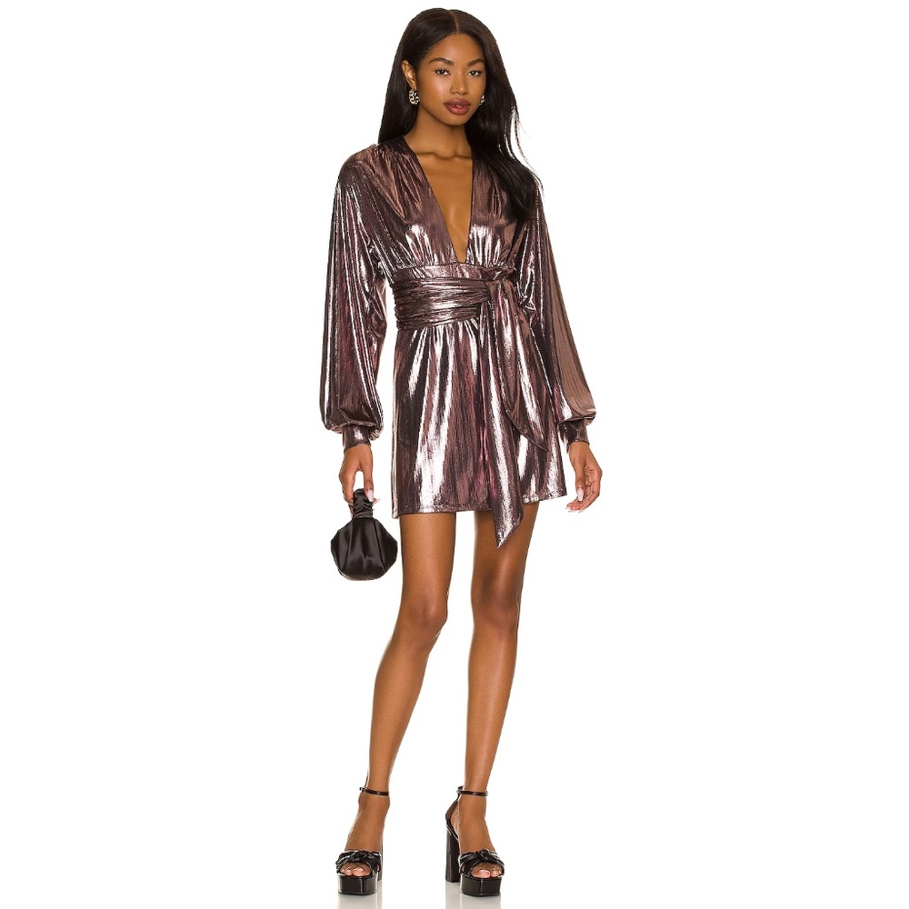 House of Harlow 1960 x REVOLVE - Bourdin Mini Dress | Copper | Size XXS | NWT